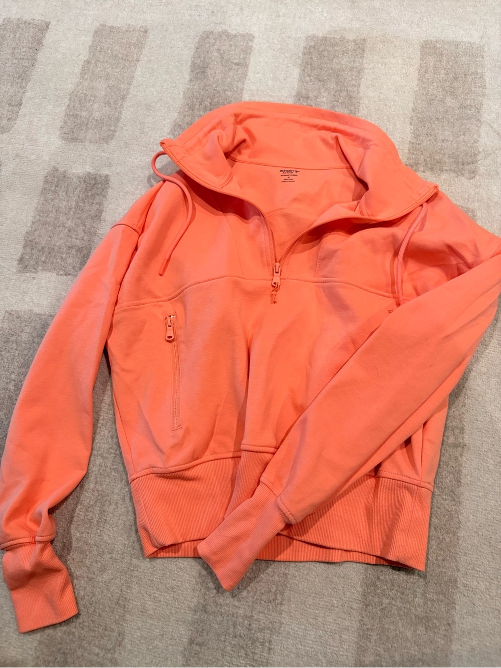 Old Navy Coral Half-Zip Cowl Pullover